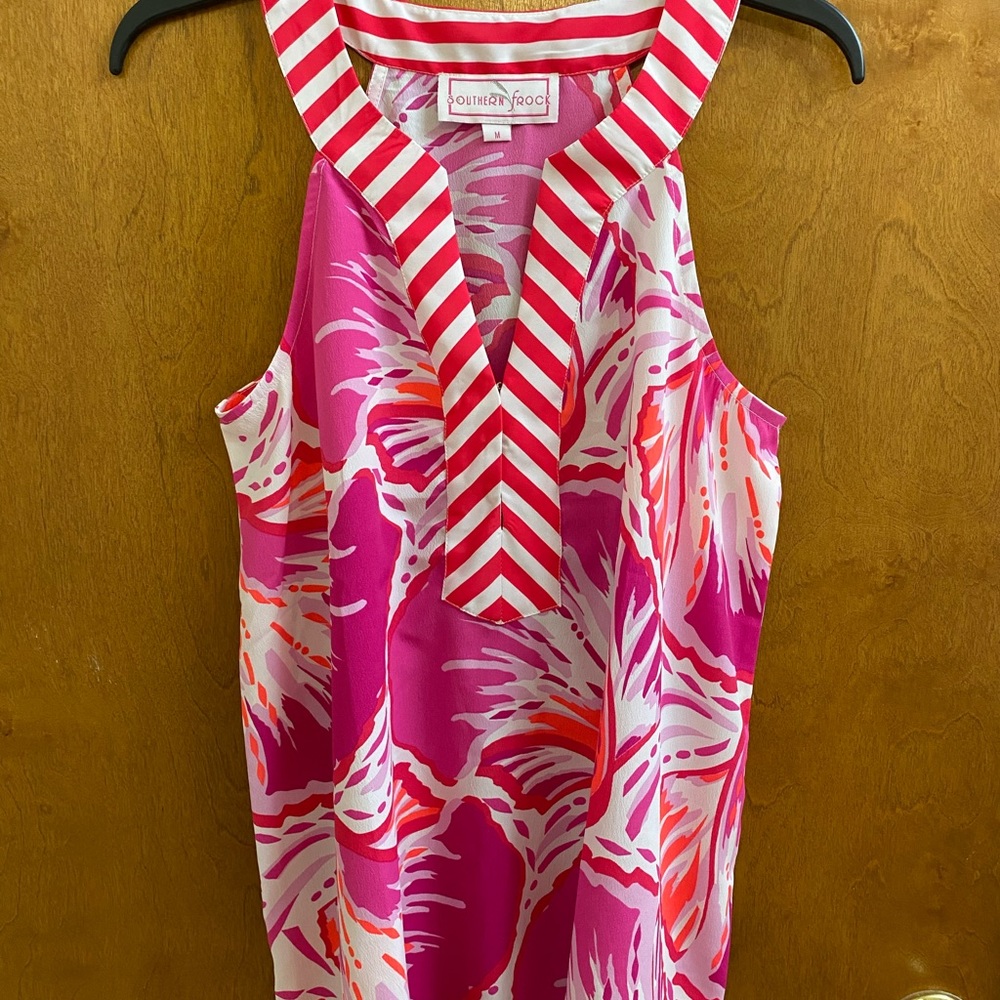 Southern Frock. Hand painted fabric. Designer. Size Medium
